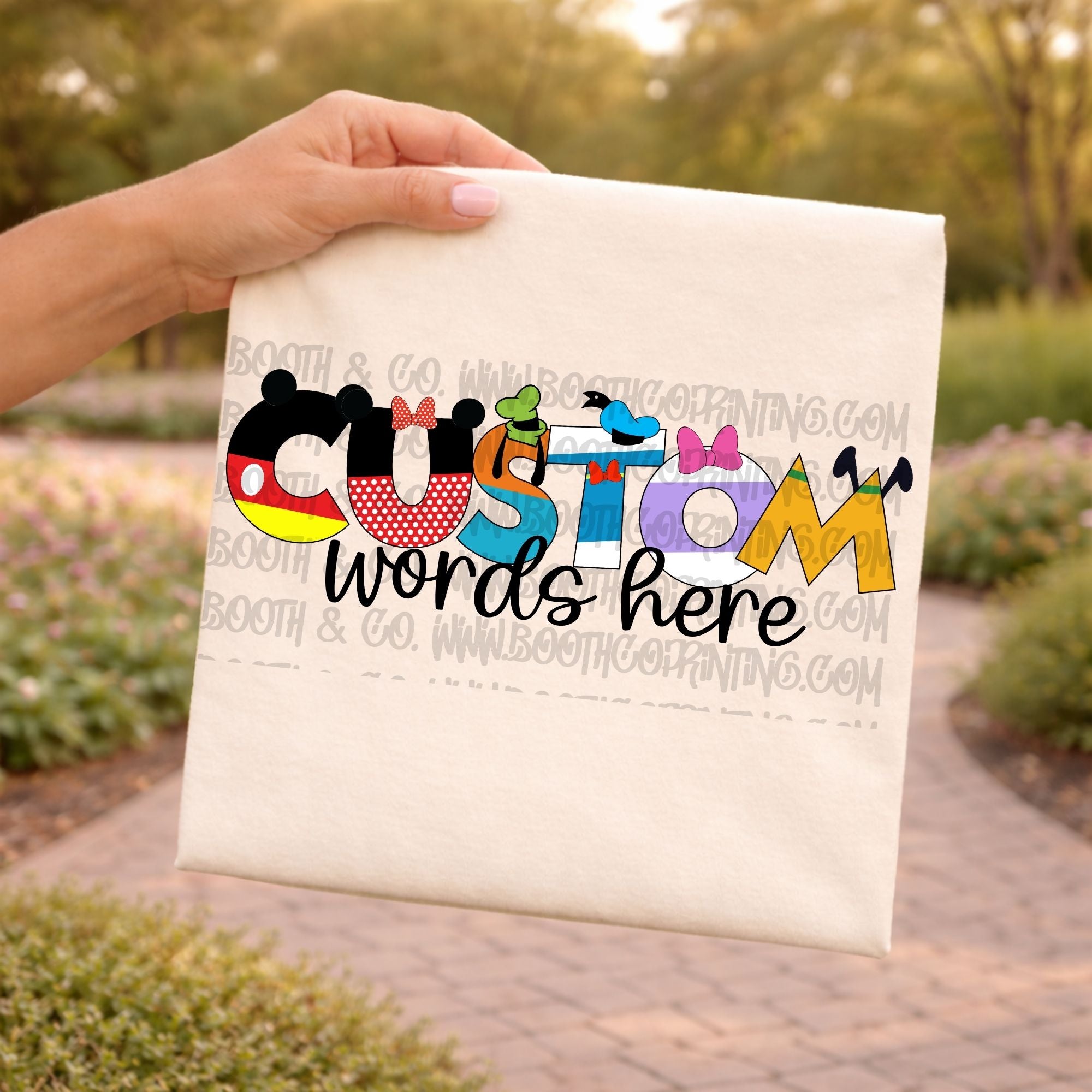 Mickey Clubhouse Character Custom-2 lines
