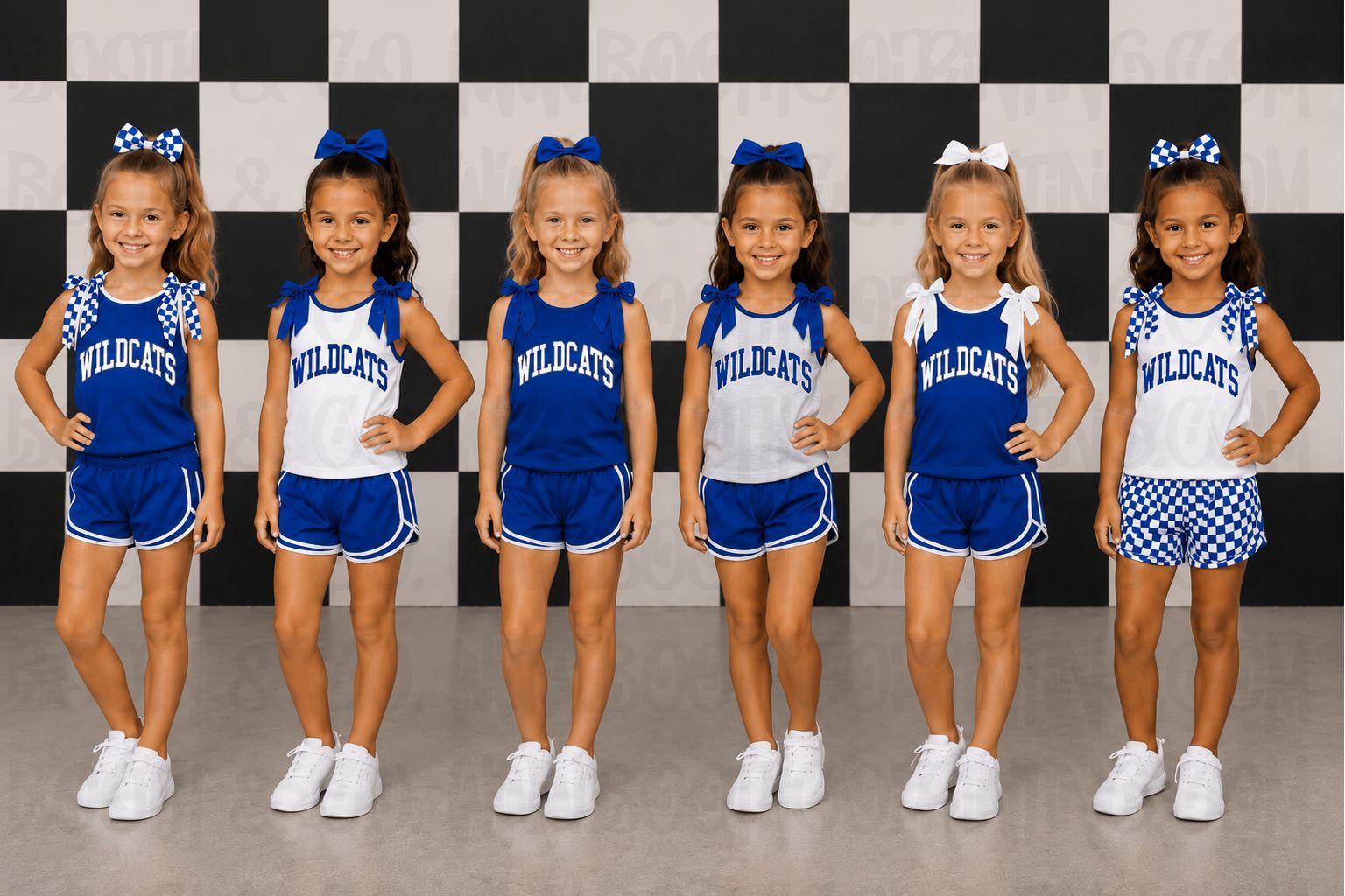 Wildcats Bow Sets- Royal Blue and White