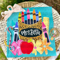 Leopard Crayon Box Name Plate