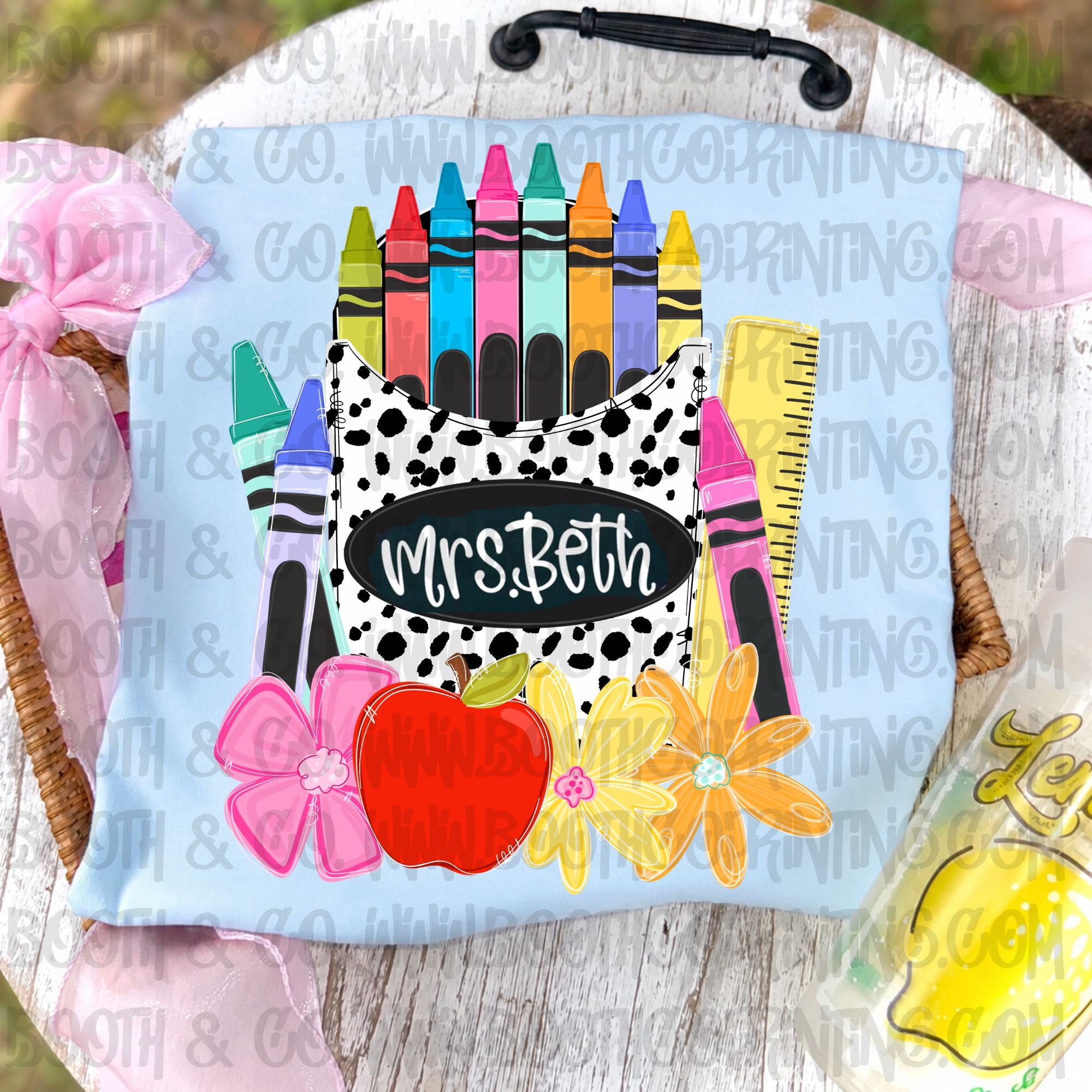 Dalmation Crayon Box Name Plate