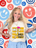 Teach Love Inspire Side Stripe Pencil Bow- Mustard