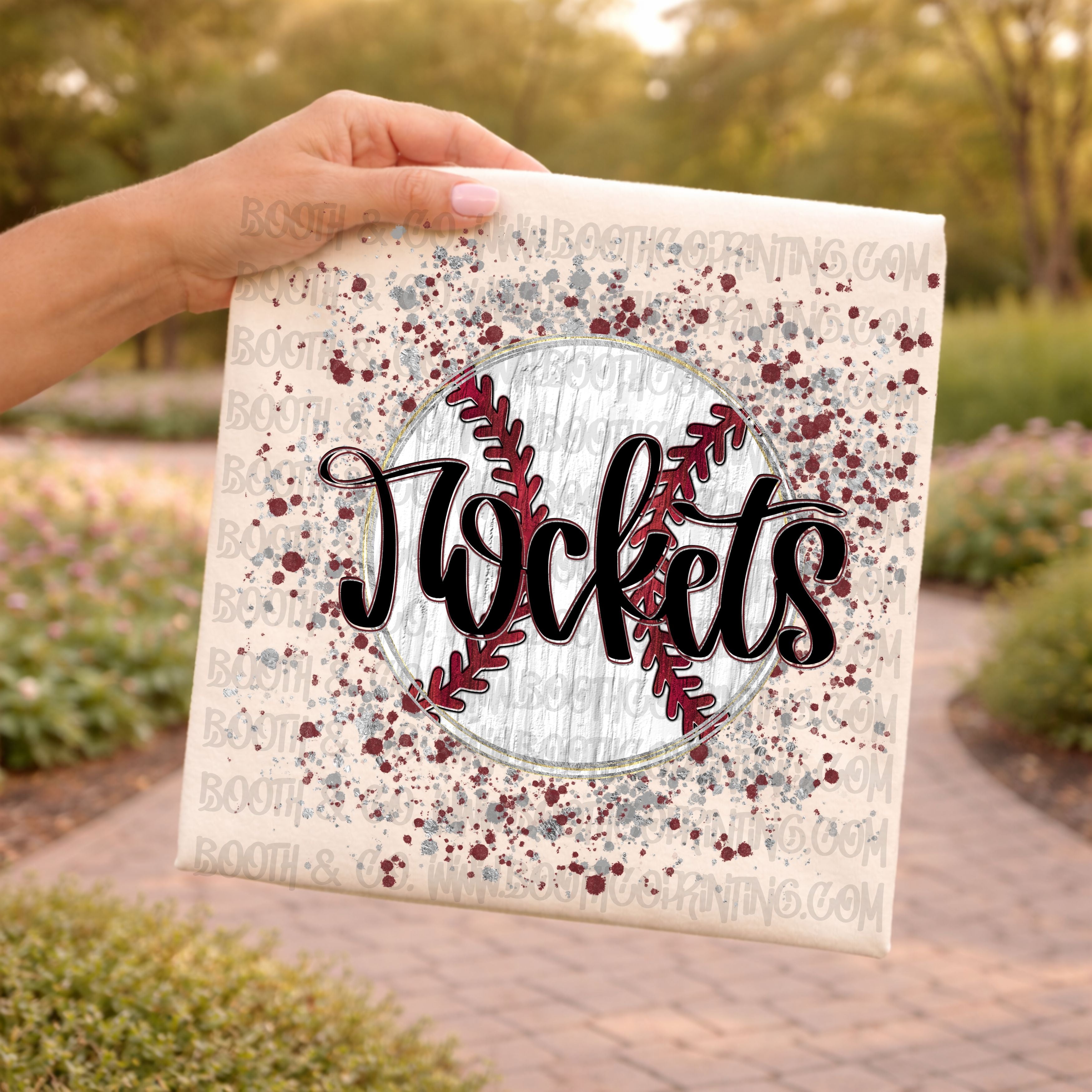 Splatter Baseball- Rockets Maroon Seams