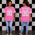 Blank Football Jerseys- Pink and White