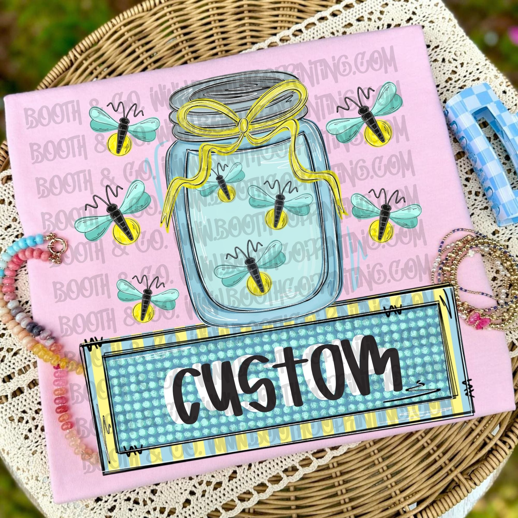 Fireflies With Bow Name Plate