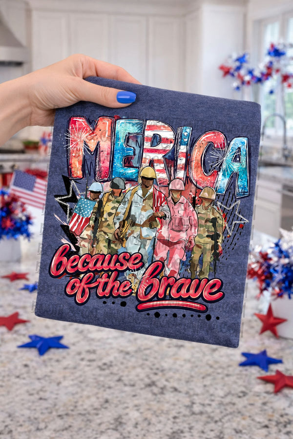 'Merica because of the brave (red)