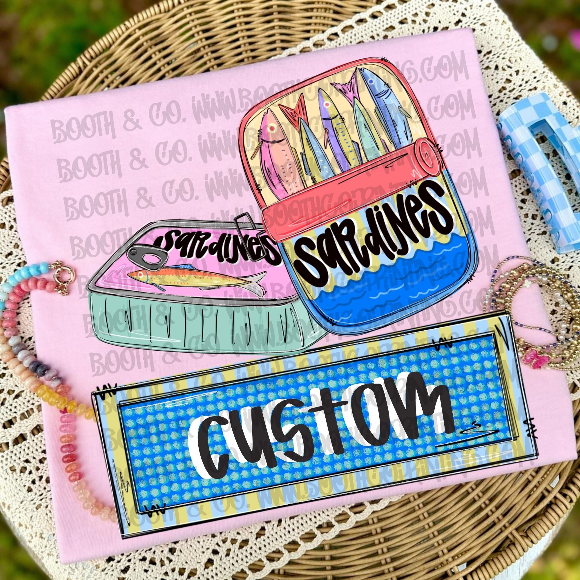 Sardines Name Plate (Pink)