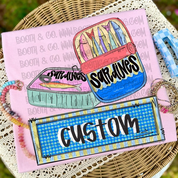 Sardines Name Plate (Pink)