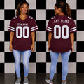 Blank Football Jerseys- Maroon and White