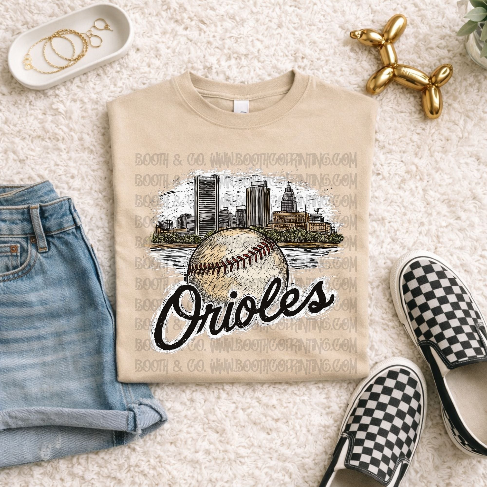 Hometown Sketched-Orioles