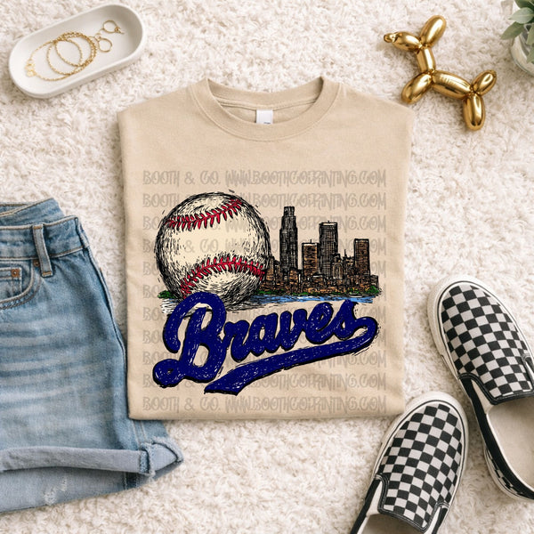 Hometown Sketched-Braves