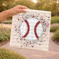 Splatter Baseball- Maroon, Grey, White