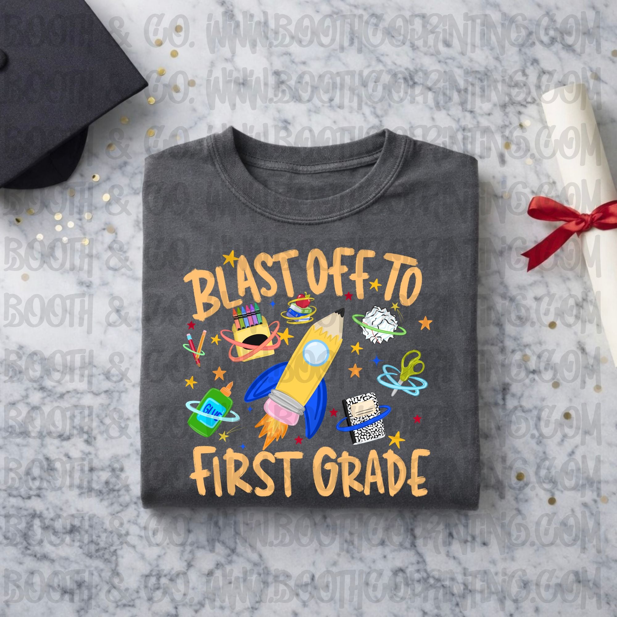 Blast Off To First Grade! (Blue)