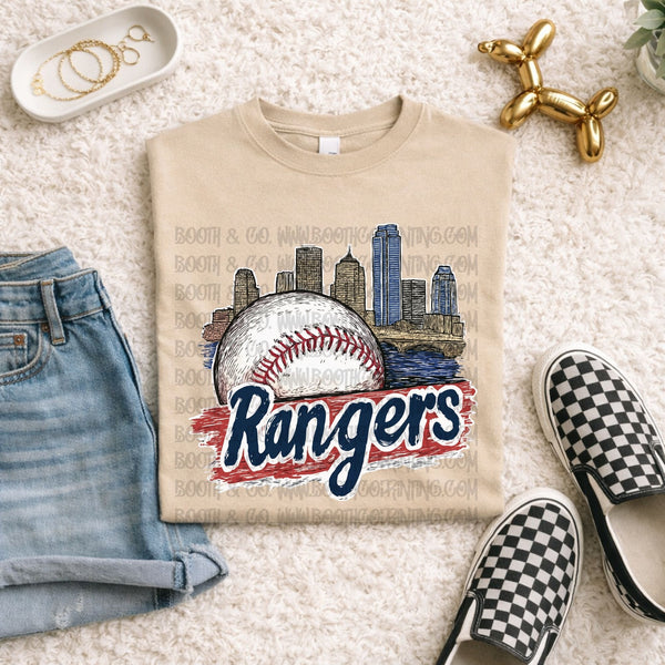 Hometown Sketched-Rangers