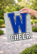 Letterman Sport Wording- Warrior W Cheer (white)