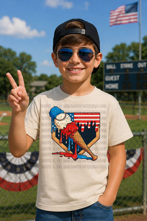 Baseball Popsicle Plate