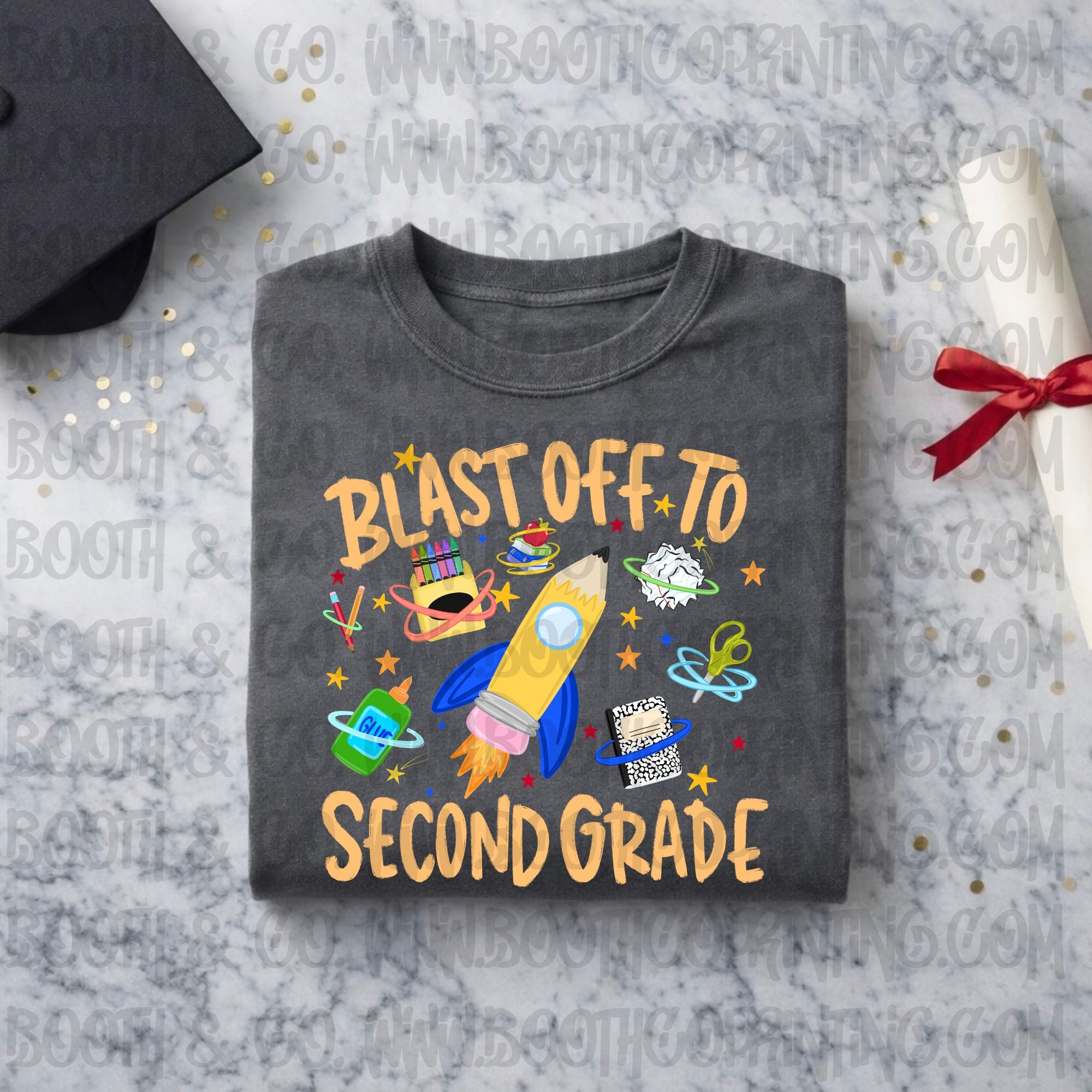 Blast Off To Second Grade! (Blue)