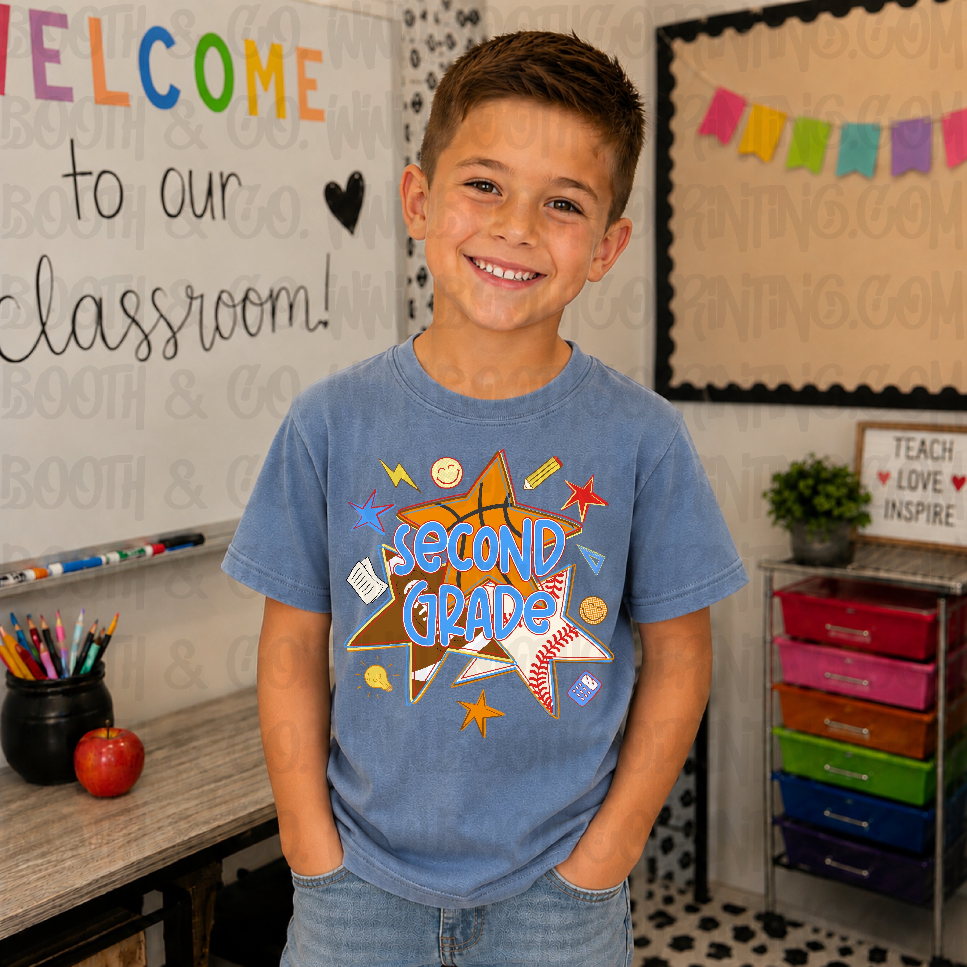 Retro Sport Star Grades- Second Grade