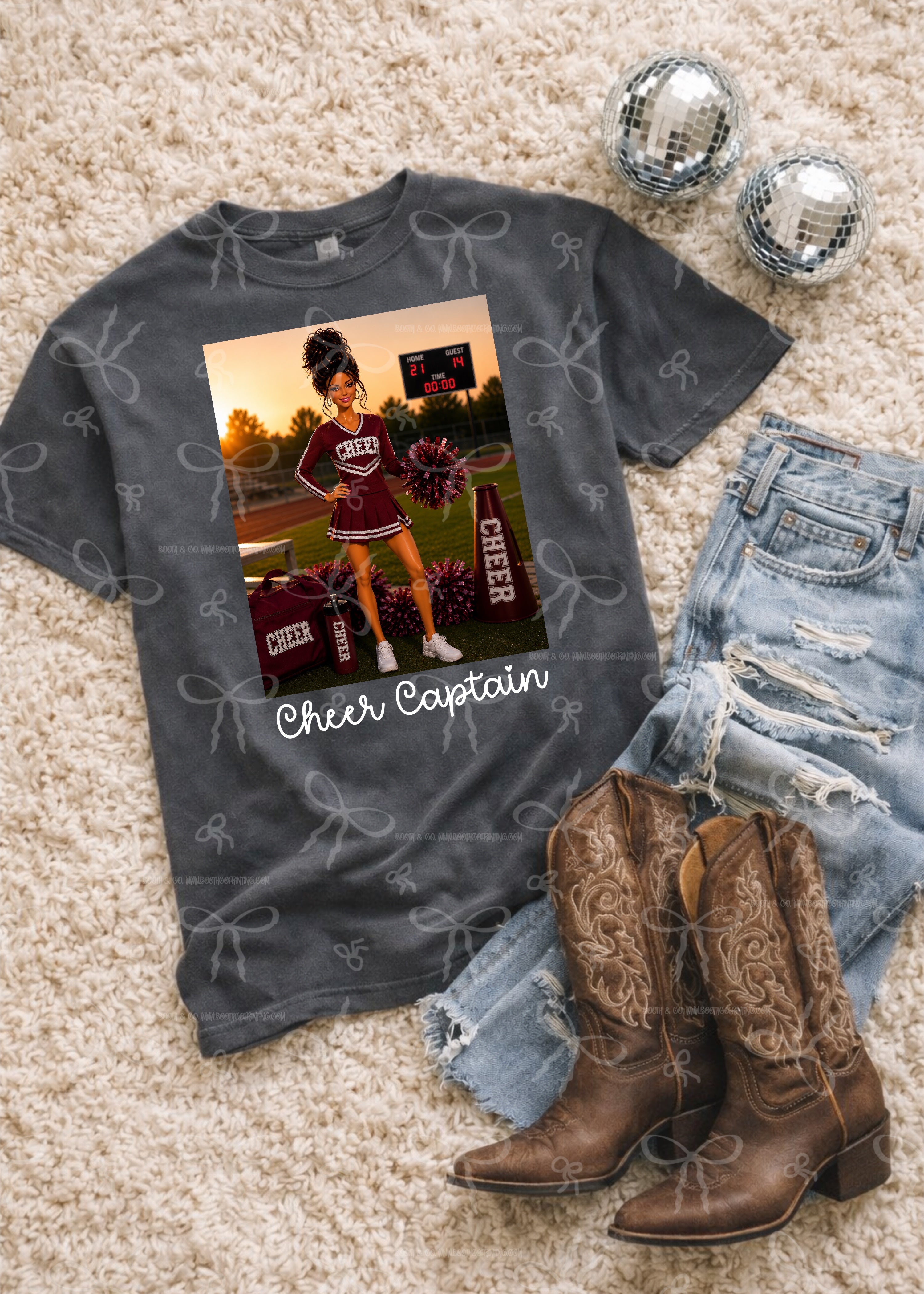 Brunette Cheerleader Barbie (Maroon)- Cheer Captain