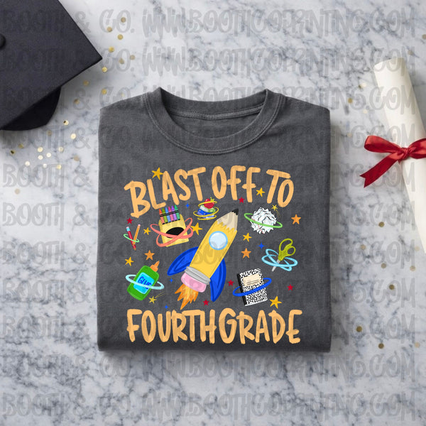 Blast Off To Fourth Grade! (Blue)