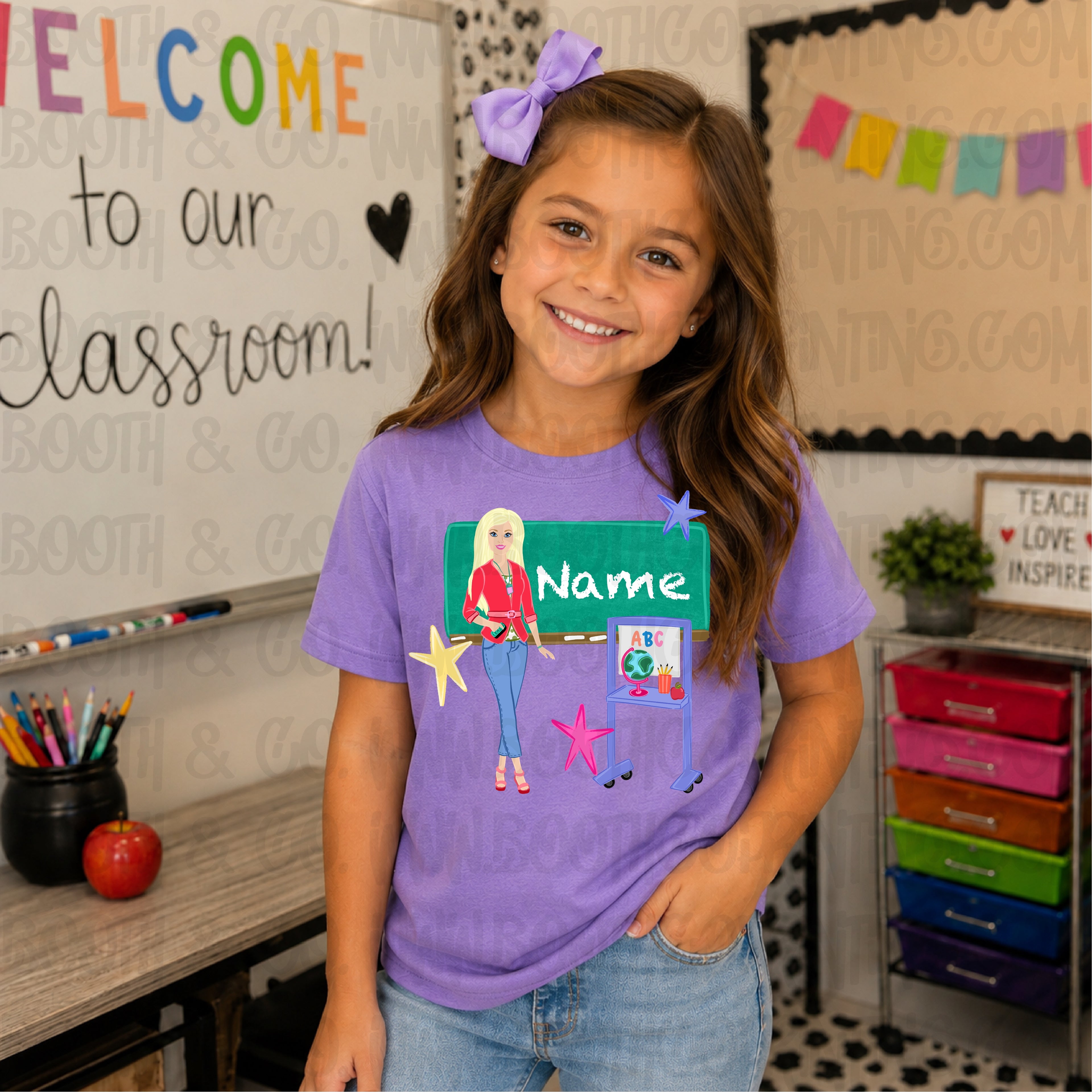 Barbie Chalkboard Name Plate- Blonde Hair Barbie