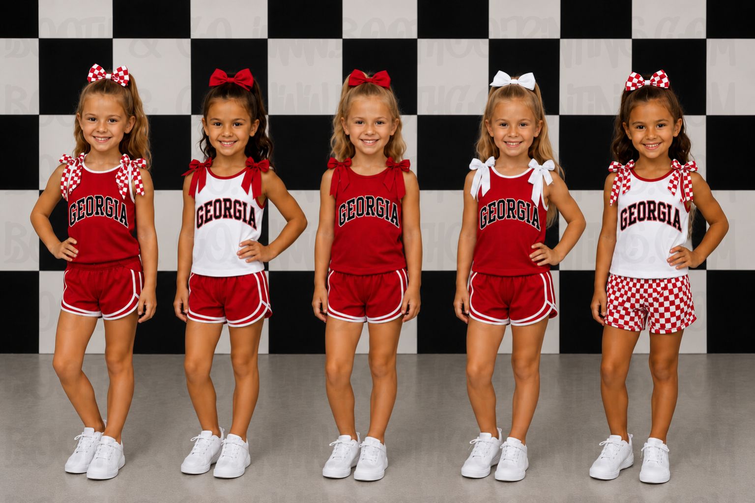 Georgia Bow Sets- Red and White