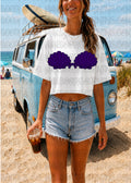 Shell Top Bathing Suit- Purple