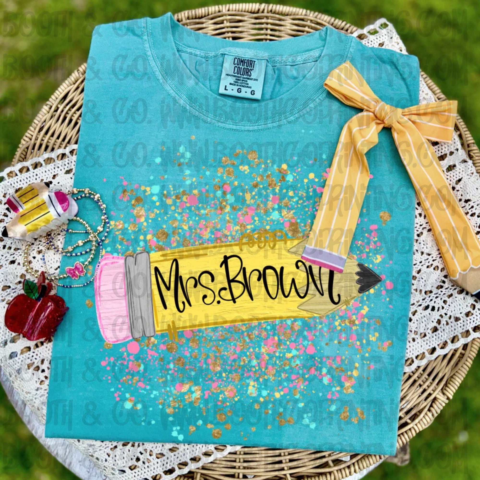 Name Pencil Splatter