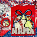 Baseball/Softball Mama Laced Ball/bow- Pocket Design