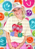 Floral Apple Teacher Name