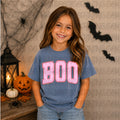 Curved Lace Boo No Bow- pink and orange