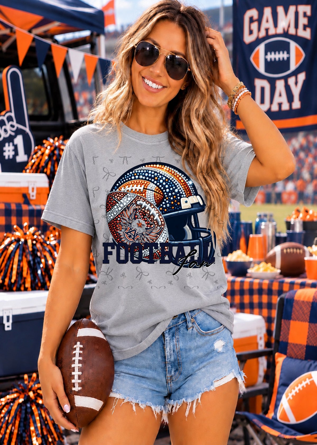 Auburn Sequin Helmet