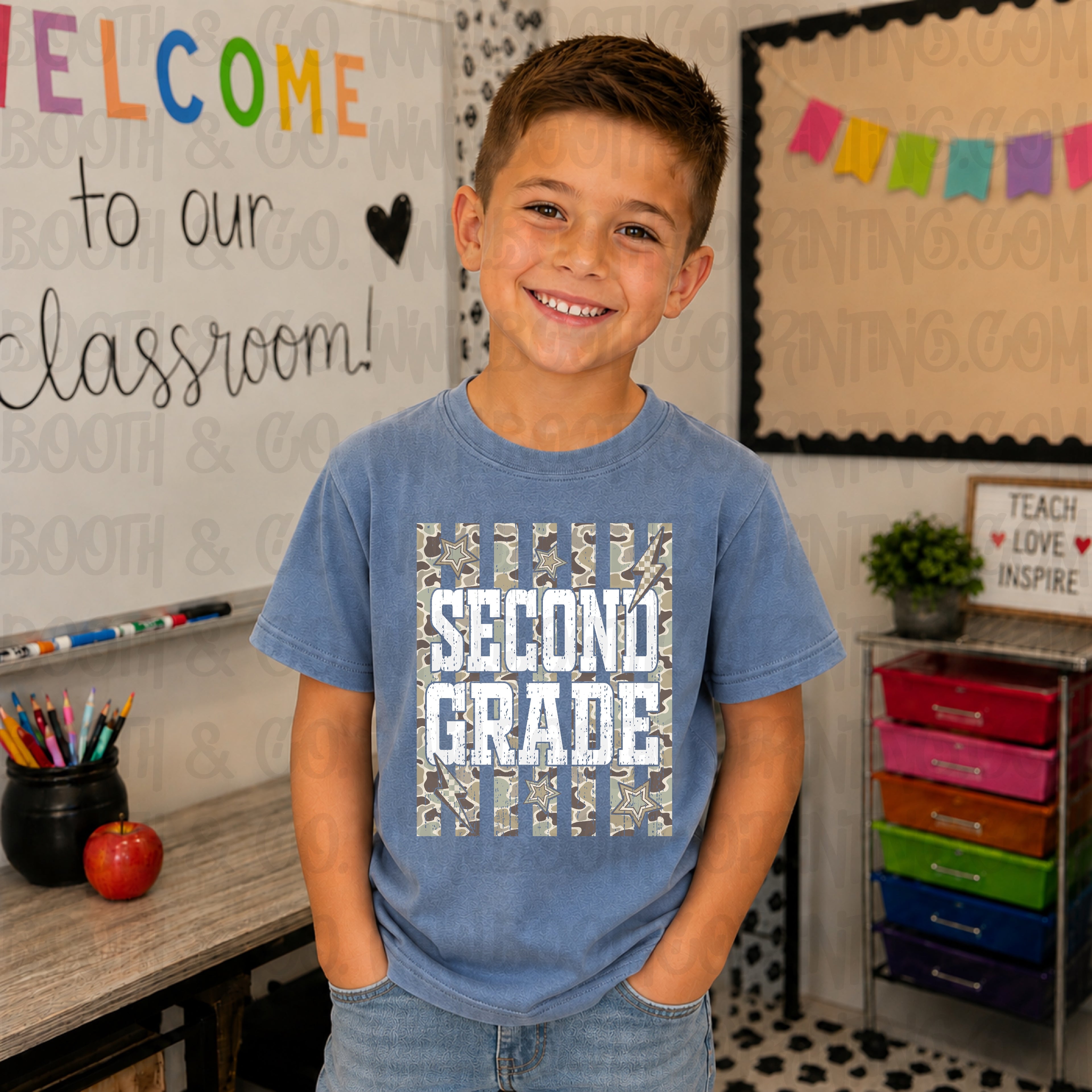 Camo Striped Grades-Second Grade