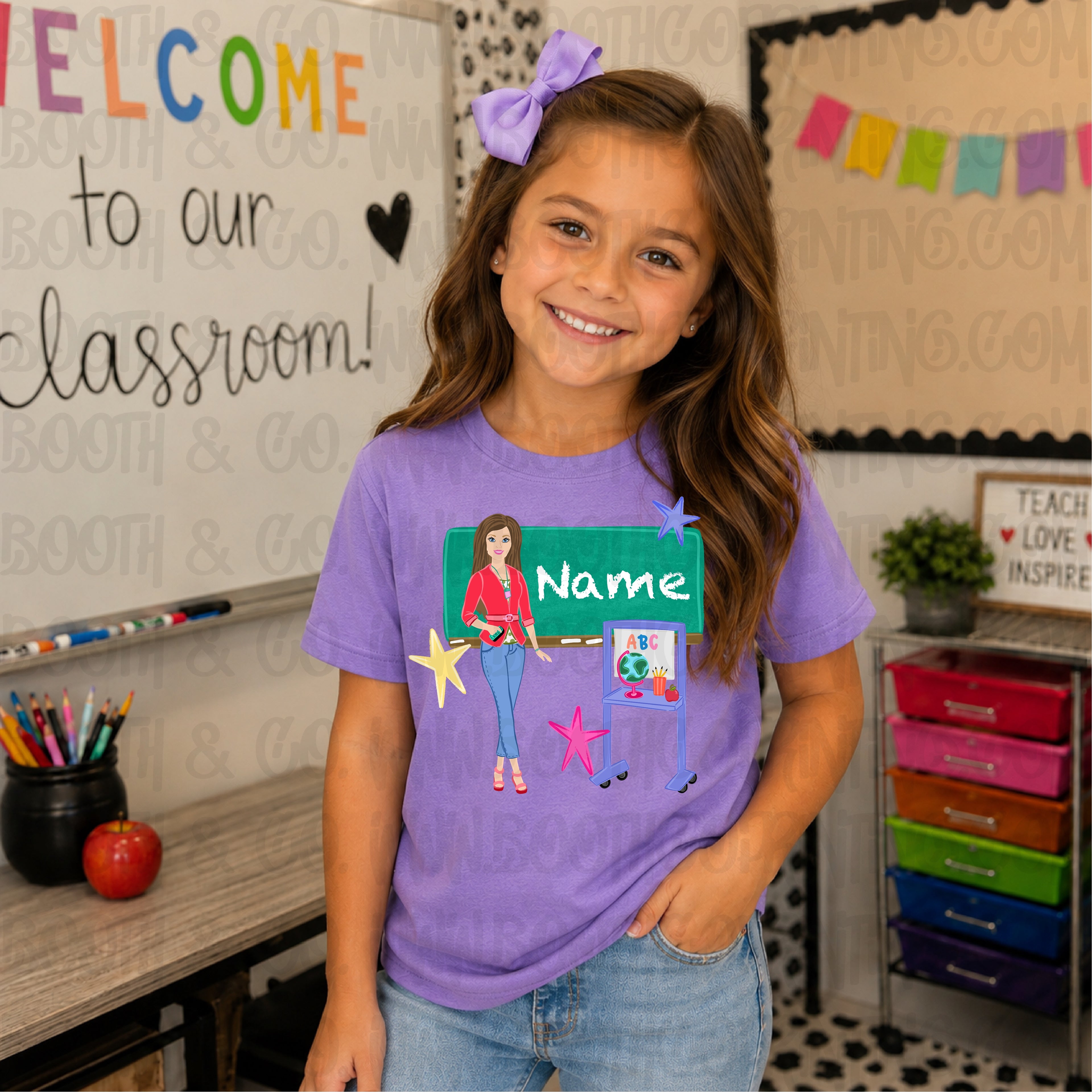 Barbie Chalkboard Name Plate- Brown Hair Barbie