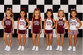 Football Sister Bow Set- Maroon and White