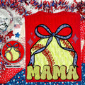 Softball Mama Laced Ball/bow- Pocket Design