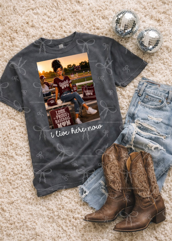 Brunette Baseball Mom Barbie (Maroon)- i live here now