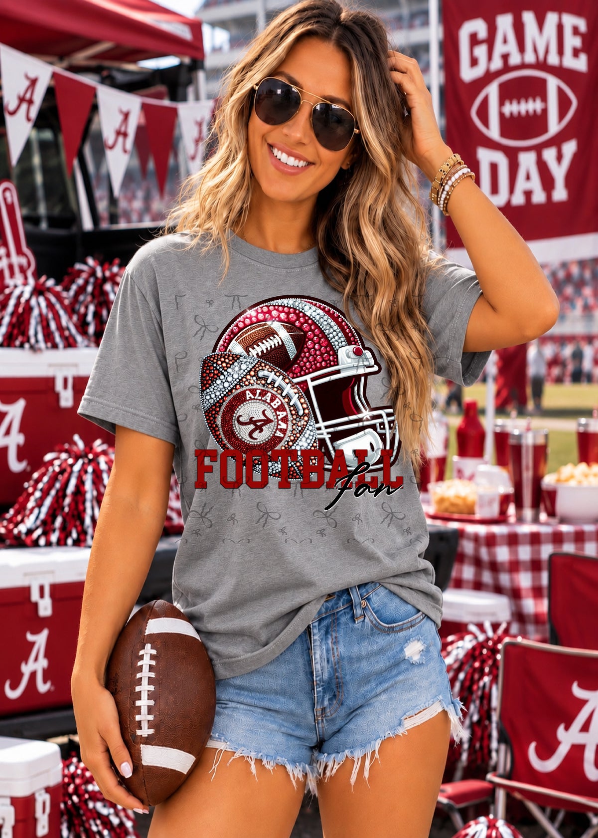Alabama Football Fan Sequin Helmet
