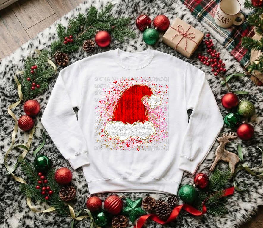 Painted Santa Hat Splatter - Blank