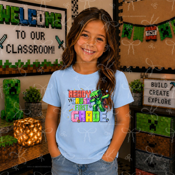 Ready to CRUSH First Grade- Minecraft
