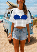 Shell Top Bathing Suit- Royal Blue