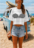 Shell Top Bathing Suit- Gray