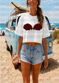 Shell Top Bathing Suit- Maroon