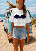 Shell Top Bathing Suit- Dark Navy