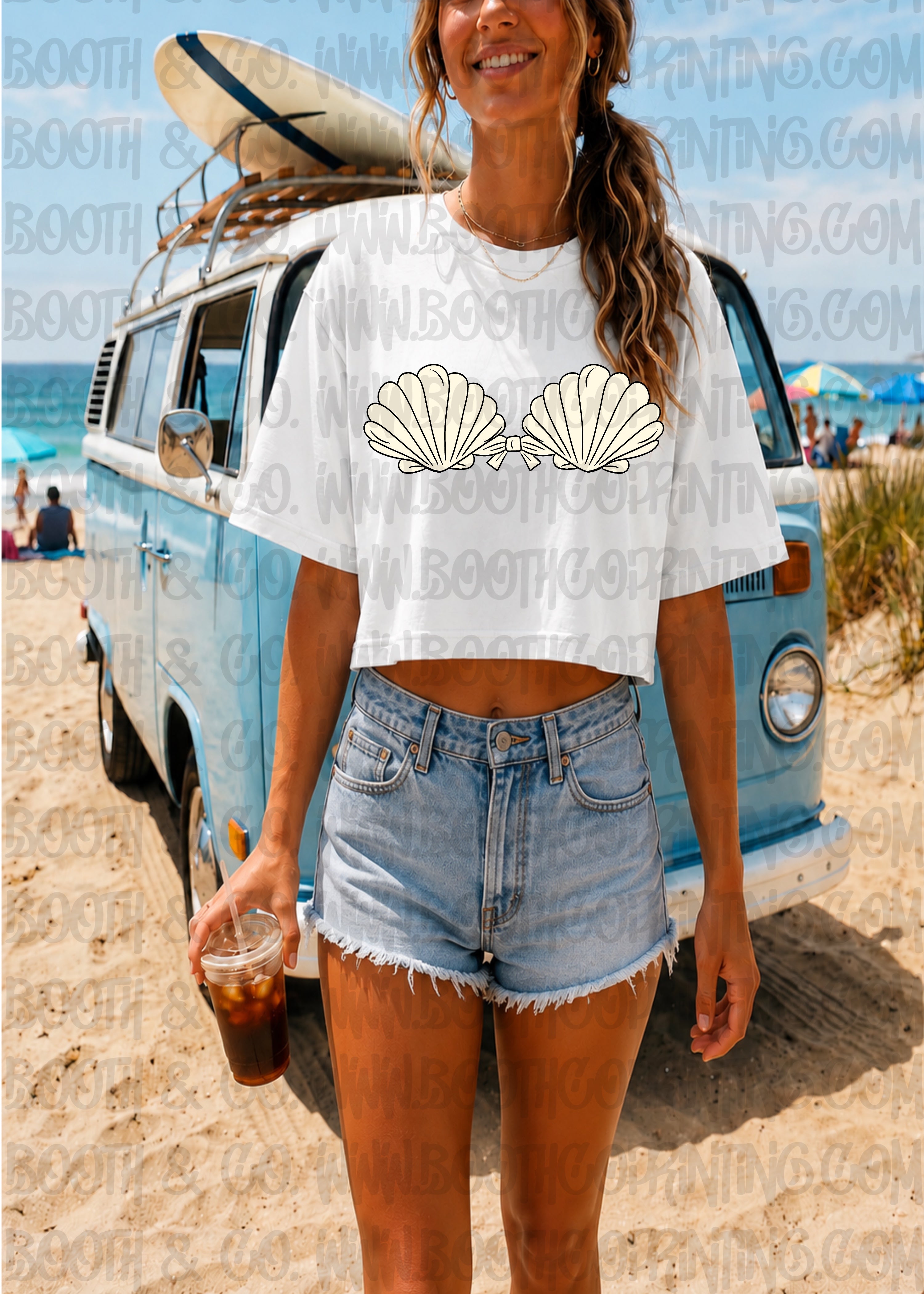 Shell Top Bathing Suit- Pearl