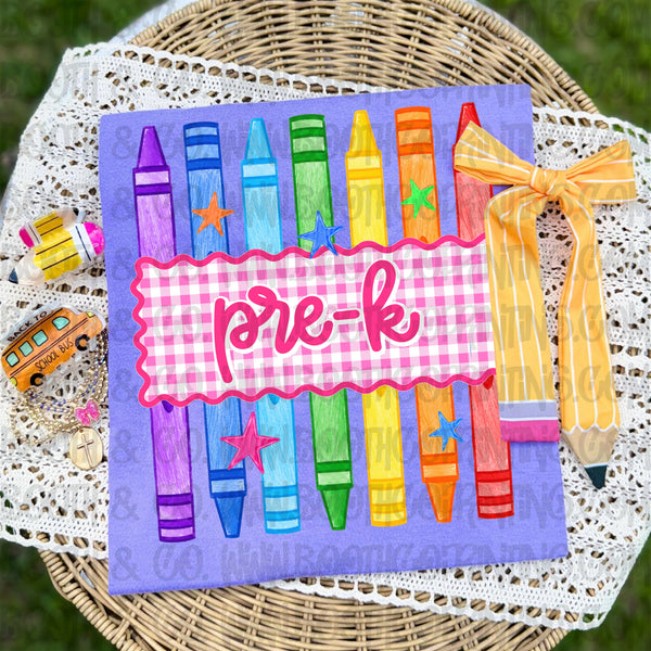 Crayon Grade Plate- Pre-k