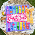 Crayon Grade Plate- Fourth Grade
