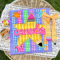 Gingham Star School Plate- Counselor