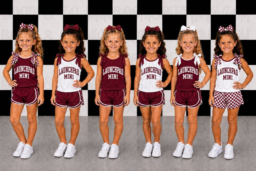 Launchpad Mini Bow Set- Maroon and White