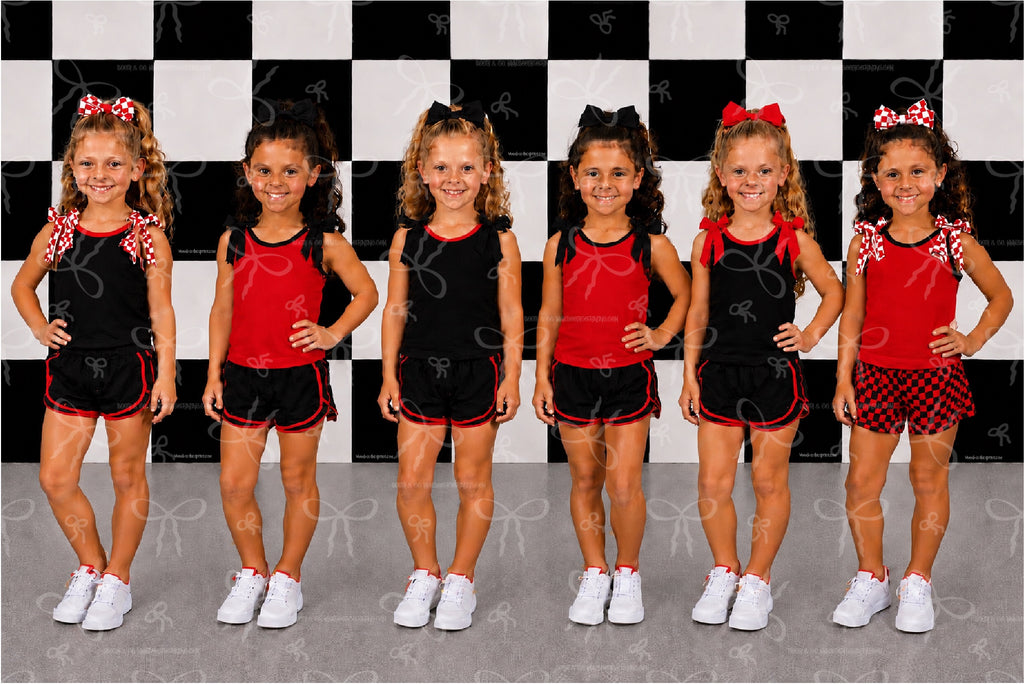 Blank Bow Sets- Black and Red