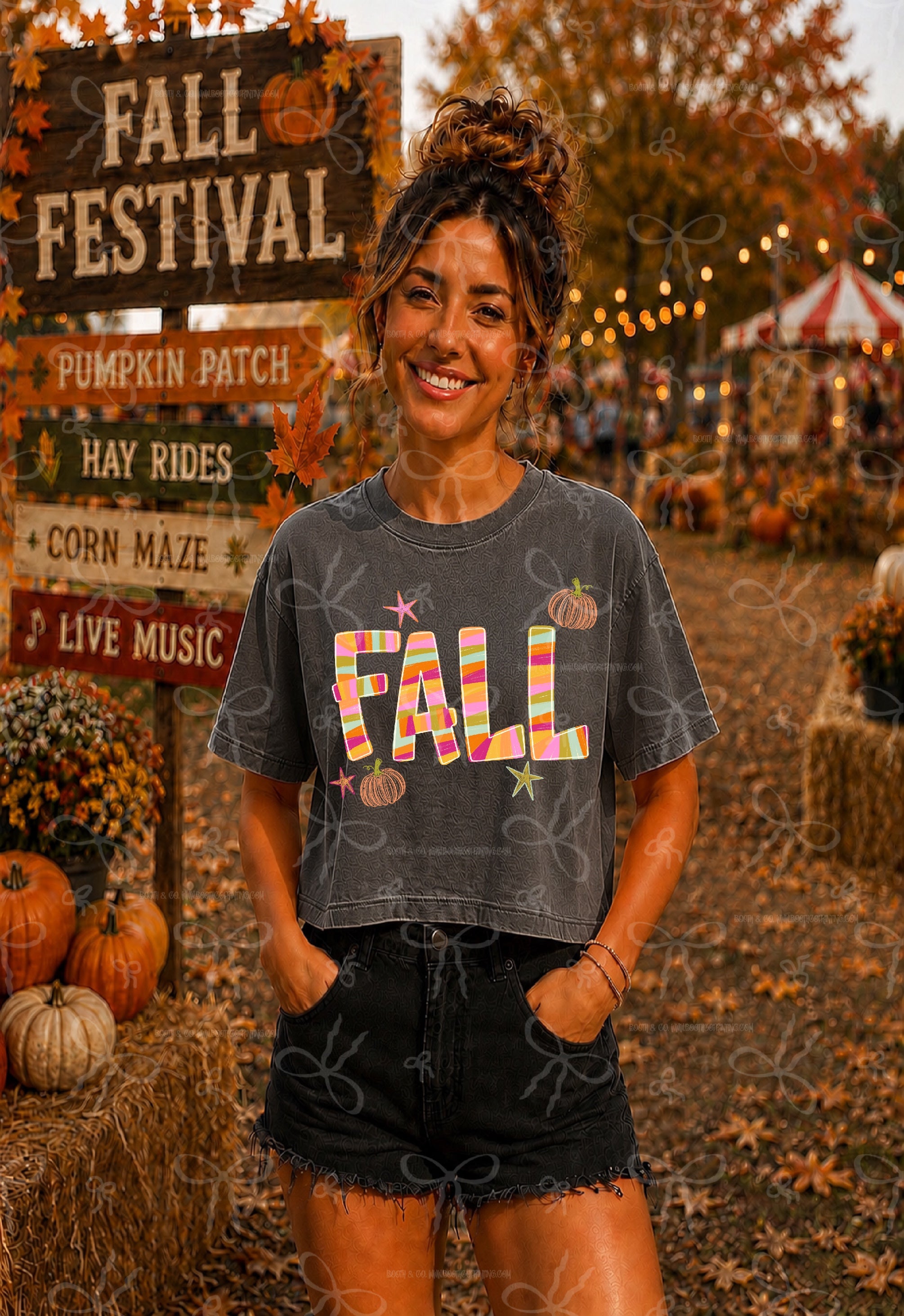 Fall Colorful Stripes Doodle